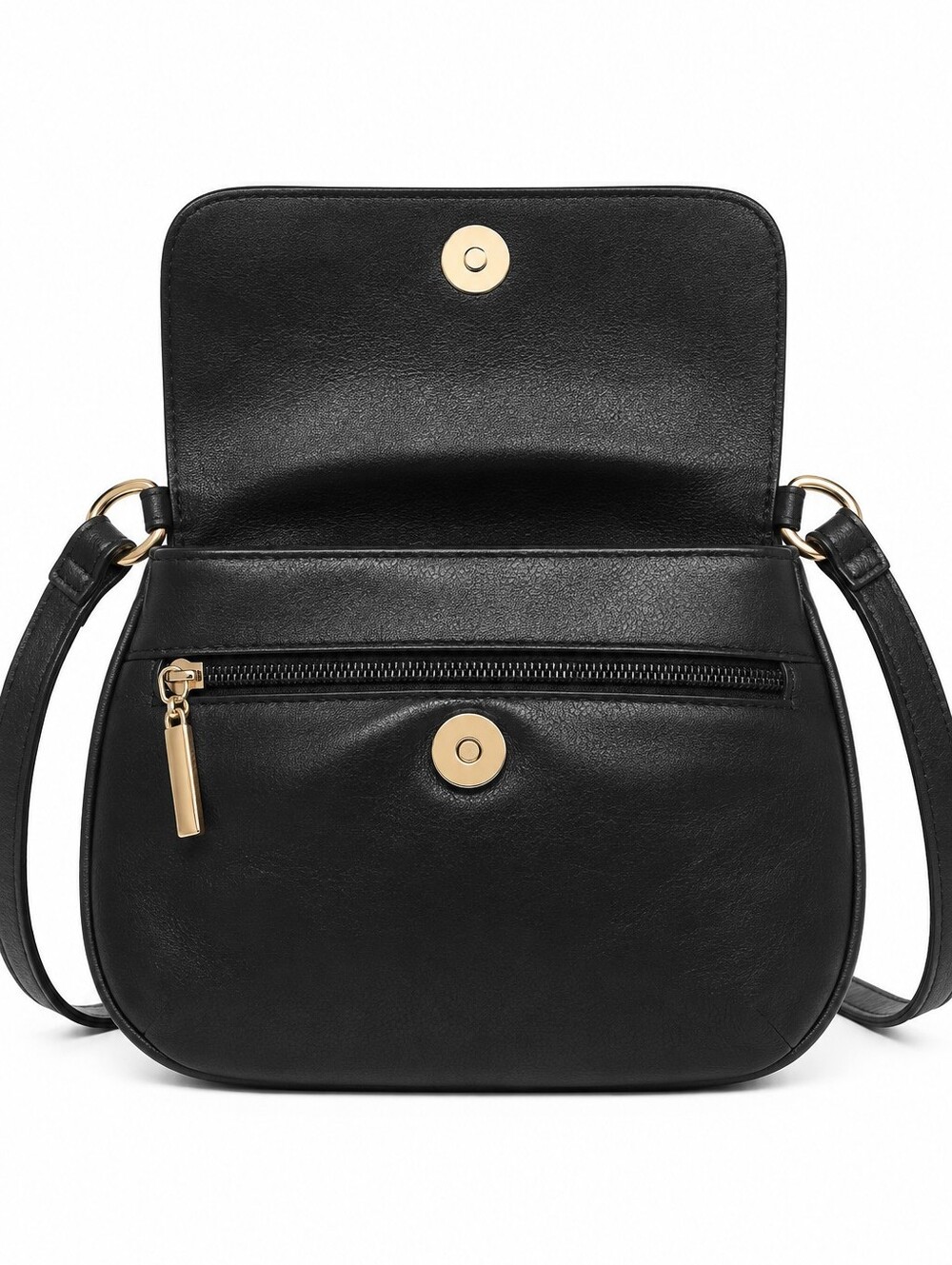 COLETTA Synthetic Leather Crossbody Bag.